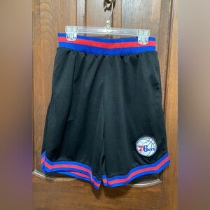 UNK NBA men’s basketball shorts Philadelphia sixers size medium . Black and blue